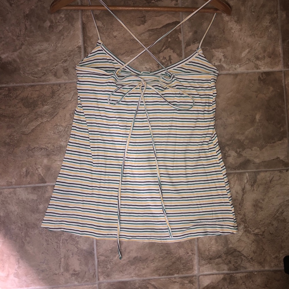 Volcom Button down tie back tank w/ bra Small